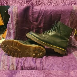 Dr. Martens Black Boots with Yellow Accents